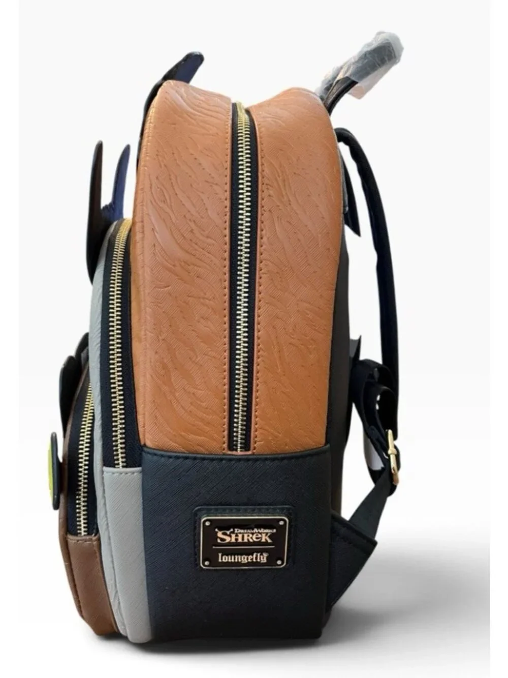 Loungefly Shrek Donkey and Puss in Boots Trio Triple Pocket Backpack NWT